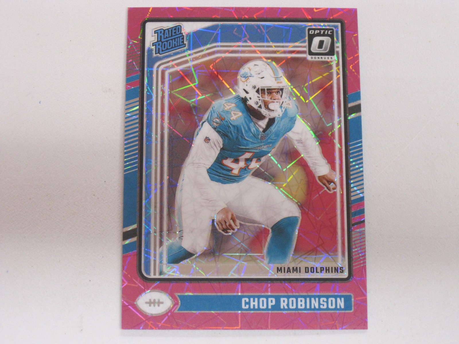2024 Donruss Optic Rated Rookie Pink Velocity Prizm #219 Chop Robinson RC 58/80