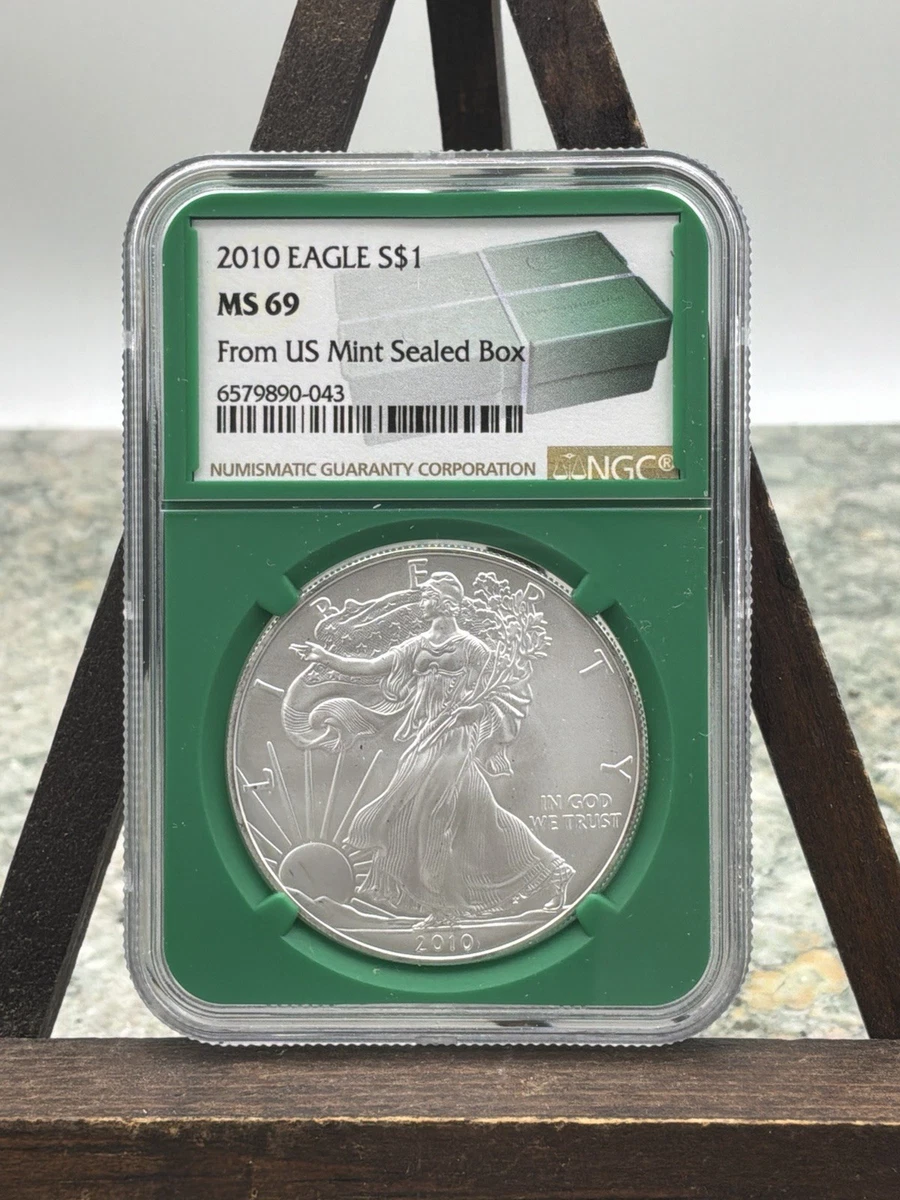 American Eagle MS 69 Graded 2010 Silver Bullion Coins for sale | eBay American Eagle MS 69 Graded 2010 Silver Bullion Coins for sale | eBay