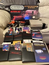 NES Action Set Nintendo Entertainment System Console Complete Set Box MINT ZELDA