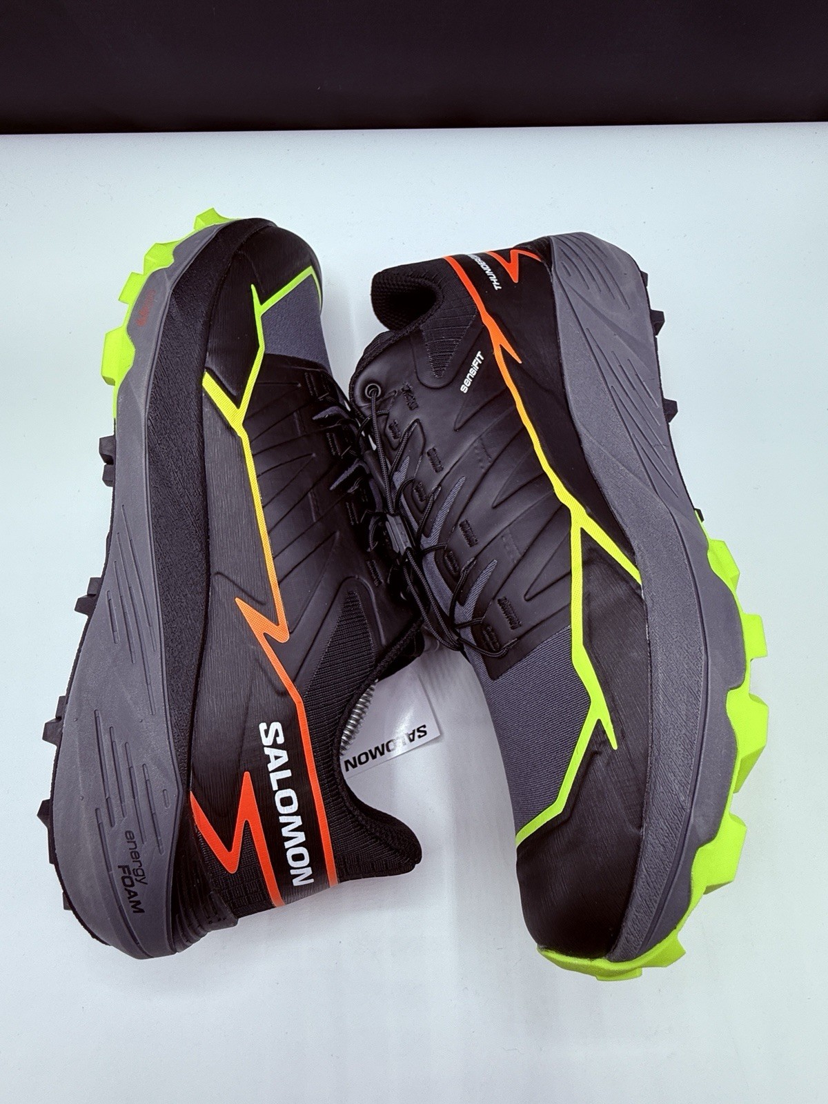 Scarpe Salomon Thundercross da uomo taglia 10 5 nere tonalità silenziose escursionismo outdoor