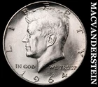 1964 Silver Kennedy Half Dollar - Choice Gem Brilliant Unc  Lustrous  #K1374