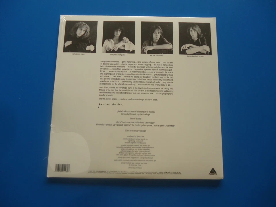 Patti Smith Horses 50th Anniversary 2LPs (2025) NEW Shrink Wrap Tear - Image 3 of 4
