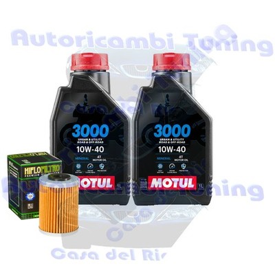 Wartungsset Öl Motul 3000 10W40 Für Husaberg FS570 Supermoto 2010-2011