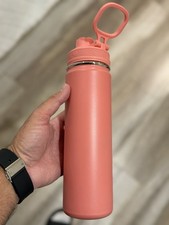 Lululemon Insulated Stainless Steel Water Bottle Pink White Twist Lid