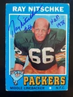 Ray Nitschke Autographed  1971 Topps Football Card #133 Green Bay Packers HOF