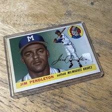 Topps 1955 Jim Pendleton #15 Milwaukee Braves MLB Baseball Base Set Card