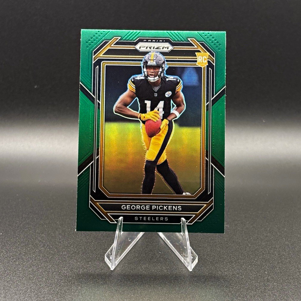2022 Panini Prizm George Pickens Green Prizm Parallel #329 RC Steelers