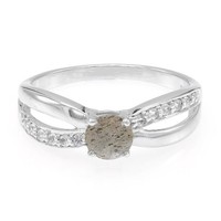 Cavill Spektrolith Silberring 0,39Ct Damenring 12 WeißE Topase 925 Silber
