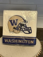 New Set of 50 UW Washington Huskies Dinner Napkins 2 Sided Graduation Party