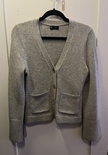 Gap CashSoft Pocket Cardigan Size Small Light Heather Grey