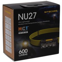 Nitecore NU27 Led Kopflampe, Stirnlampe, Headlamp, USB-C, Max. 600 Lumen Weiß