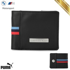 BMW M Motorsport LS Bi-Fold Black Wallet Metal Logo - Puma Original 2025
