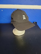 Tiger Woods Nike Golf Hat Stretch Heritage Dri Fit Size Medium/Large Black