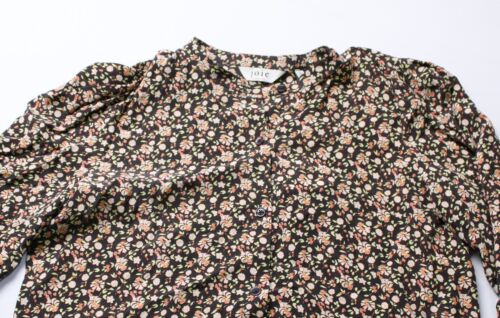 Joie Women's Eldridge Long Sleeve Floral Silk Blouse BE5 Expresso Multi Size XL - Picture 2 of 3