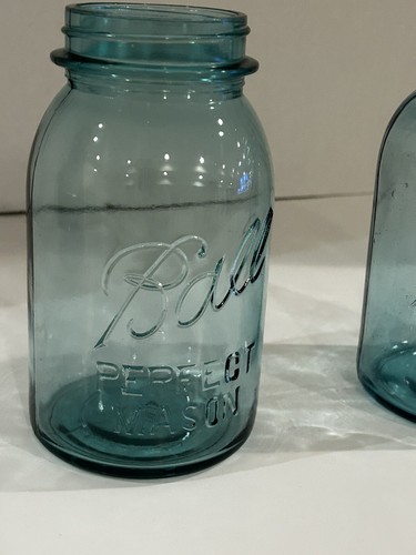 2 Ball Perfect Mason Blue Jars 1910 -1923 & 1923-1933 - Picture 2 of 6