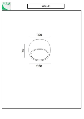FABAS LUCE LED Deckenspot Leuchte Vasto 3428-71-102 weiß - Bild 5 von 5