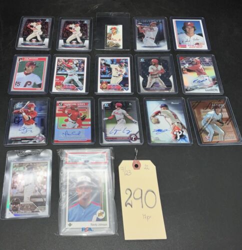 VERSCHIEDENE PHILLIES BASEBALL KARTEN und GRADED 1989 UPPER DECK RANDY JOHNSON