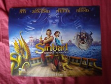 SINBAD LEGEND OF THE 7 SEAS  CINEMA POSTER 2003  BRAD PITT, CATHERINE ZETA JONES