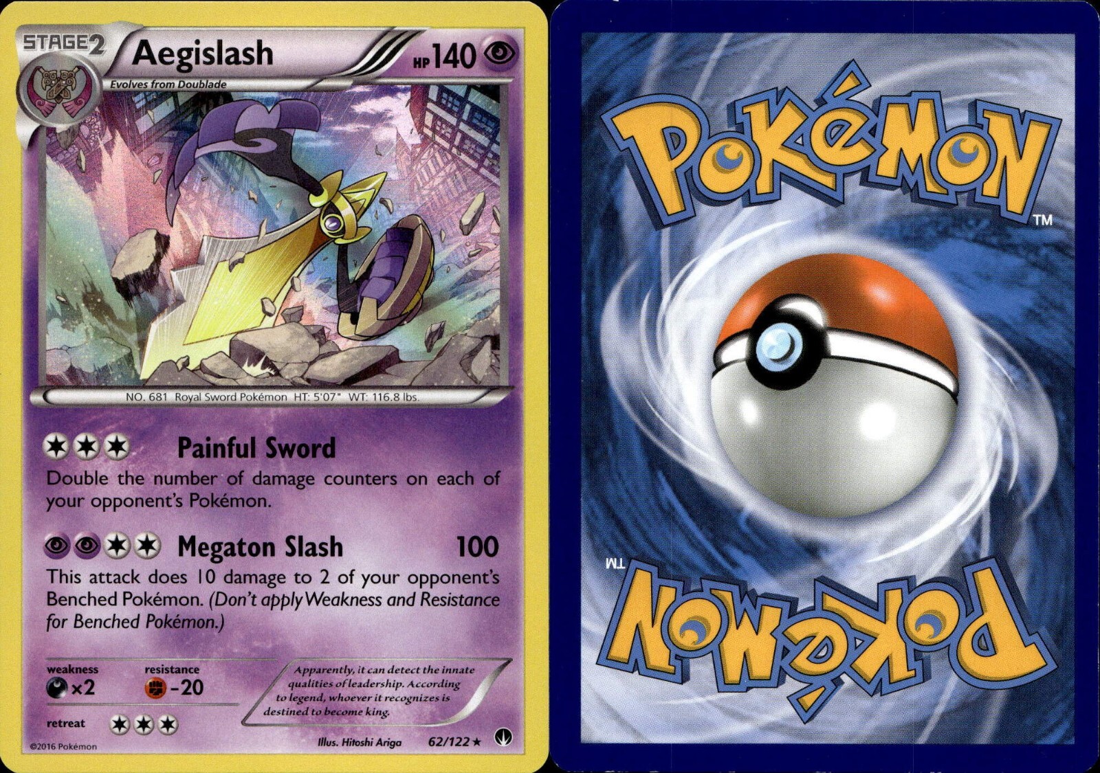 Aegislash 62/122 Holo - Pokemon XY Breakpoint Card LP
