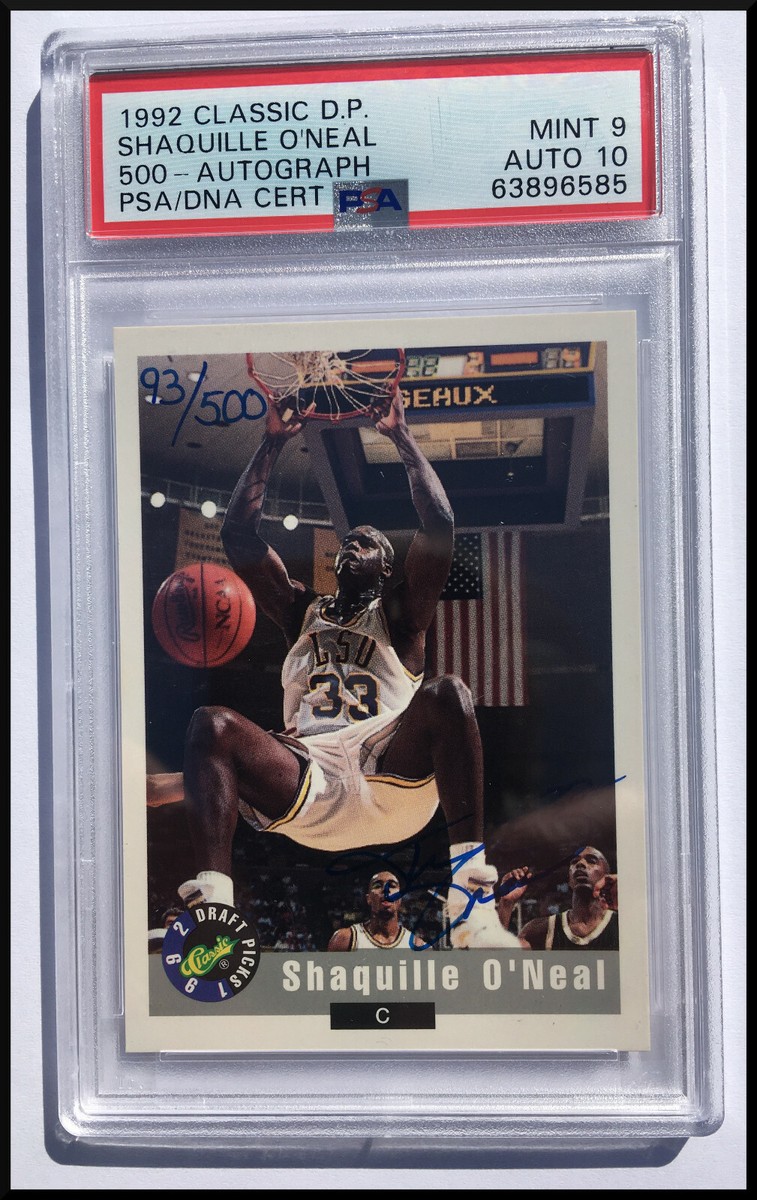 1992 Classic - Shaquille O'Neal - AUTO RC - #/ 500 - PSA 9 - Low