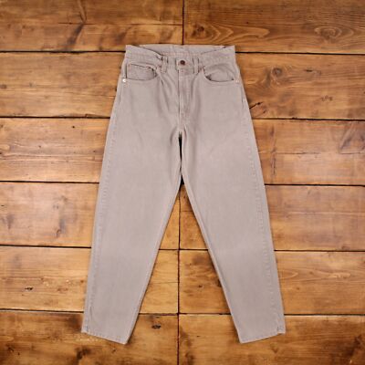 Vintage Levis 550 Jeans 30 x 30 Light Wash Straight Beige Red Tab Denim