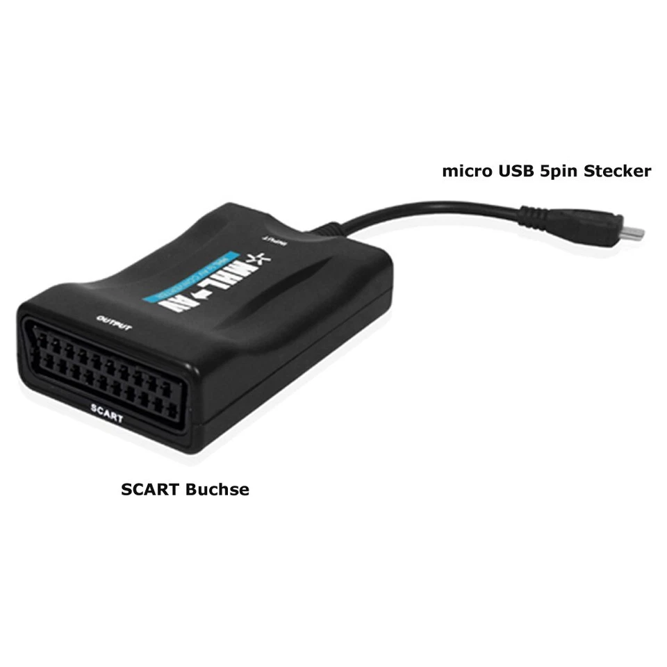 A05C Micro USB To Scart Adapter, Signal Transformer for TV & Projector – HD - Image 4 of 4
