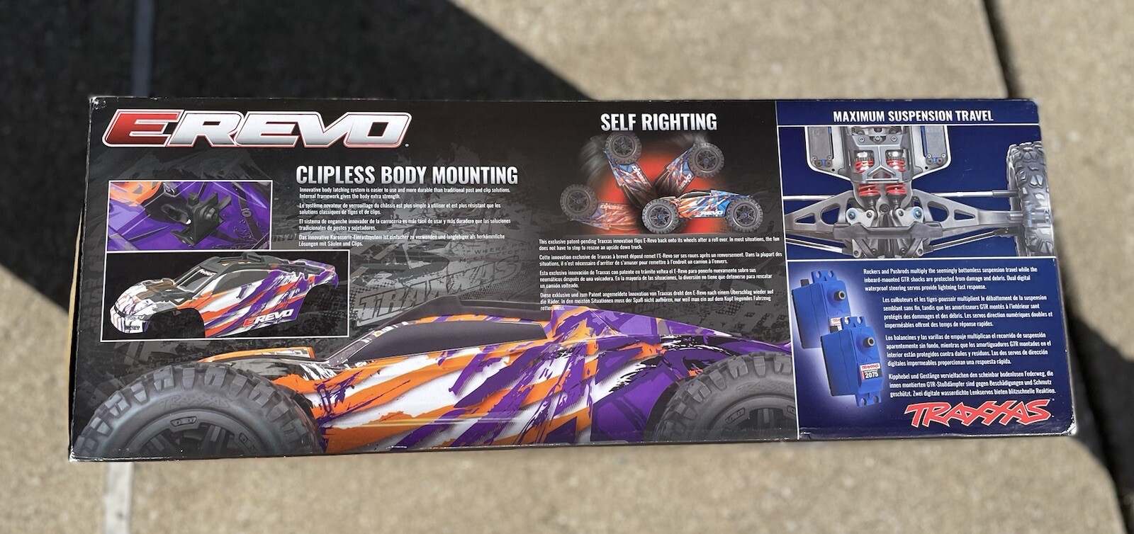 Traxxas E-Revo 2.0 VXL-6S TSM Brushless RC Monster Truck Car -Blue with Charger