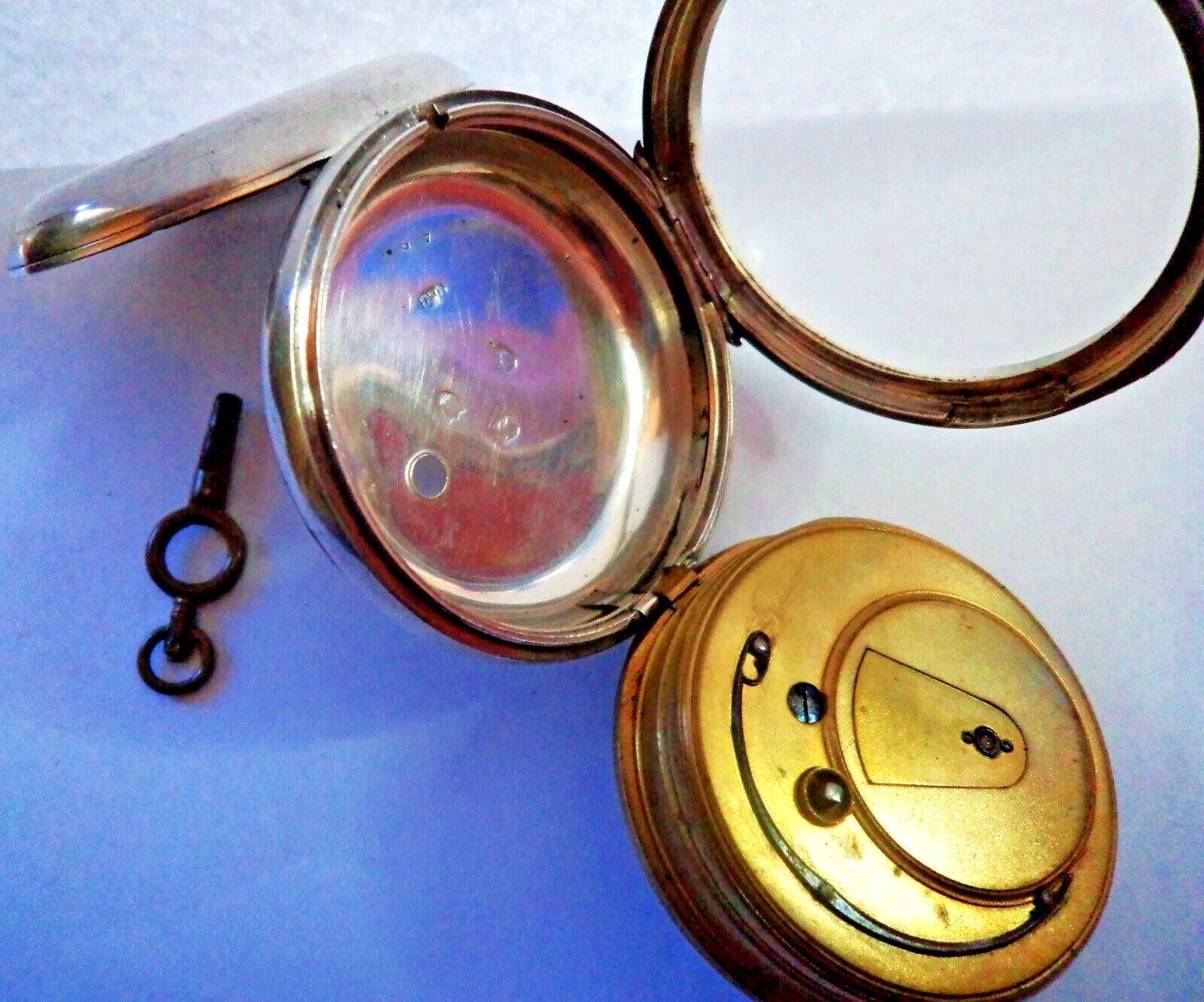 ANTIQUE VICTORIAN 1885 GOLIATH FUSSE SILVER  POCK… - image 8