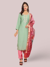 Woman Straight Suit Set with Pant  Dupatta