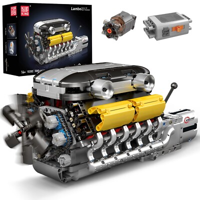Mould King 10202 W12 Engine Motor Adjustable Speed Building Block Toy Collector