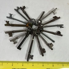 Collection Of 15 Antique Skeleton Keys. Bradford,Lockwood,Corbin,etc.