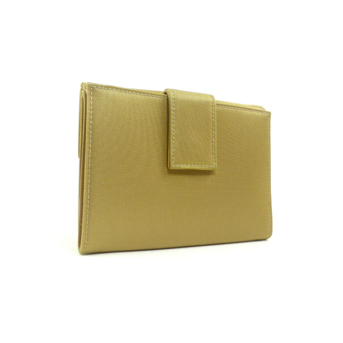 Prada Nylon Tessuto Leather Triangle Bifold Wallet in Cammello Brown M523-image