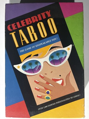 Celebrity Taboo Game of Unspeakable Fun 1991 Adult Game Milton Bradley 4+ Player