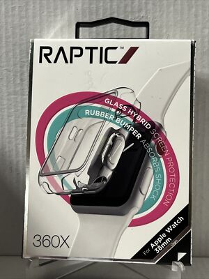 Raptic 360X Hybrid Screen Protector for Apple Watch 38mm