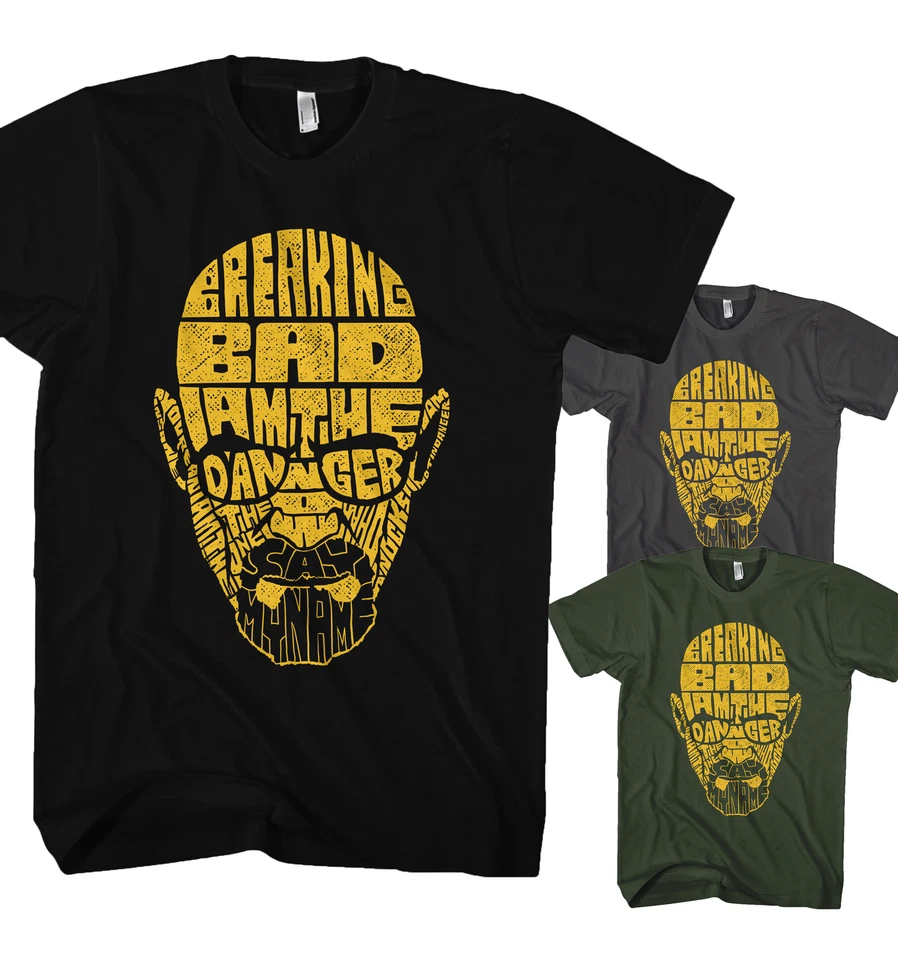 T-shirt homme Walter White Text Art Crystal Breaking Bad Heisenberg neuf HT21817