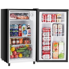 Compact 3.2 Cu.Ft Mini Fridge with Freezer, Single Door, Adjustable Thermostat