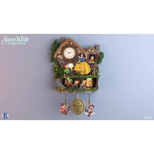 Bradford Disney Snow White & The Seven Dwarfs Clock Lights Up w
