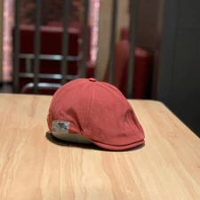 Unisex Newsboy Gatsby Flat Cap Cotton Hat Duckbill Driving Cabbie Beret Golf Red