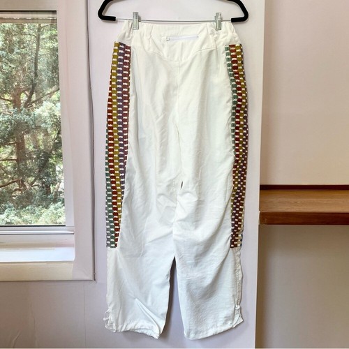 New Free People Movement Cargo Parachute Pants Kaleidoscope Embroidered Large - Picture 7 of 12