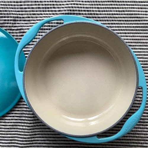 Le Creuset Sensation Línea Poco Profundo 24cm 2.6L Azul Caribe con Caja sin Usar - Imagen 3 de 6