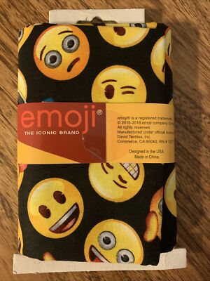NEW David Textiles Emojis The Iconic Brand 100% Cotton Fabric 1 Yard 36 x 44 