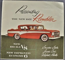 1957 Rambler Sales Brochure Folder Sedan Hardtop Wagon AMC Nice Original 57