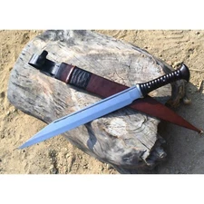 Custom Handmade Carbon Steel Blade Survival Seax Sword | Hunting Sword Camping