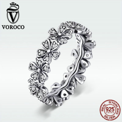 Unique 925 Sterling Silver Luminous Bee CZ Open Ring Women Gifts