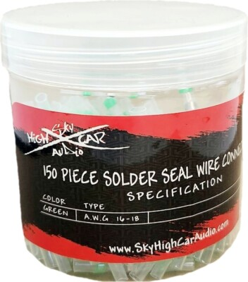 #ad SHCA Solder Seal Wire Connectors Green 16 18 AWG 150 pieces $30.00