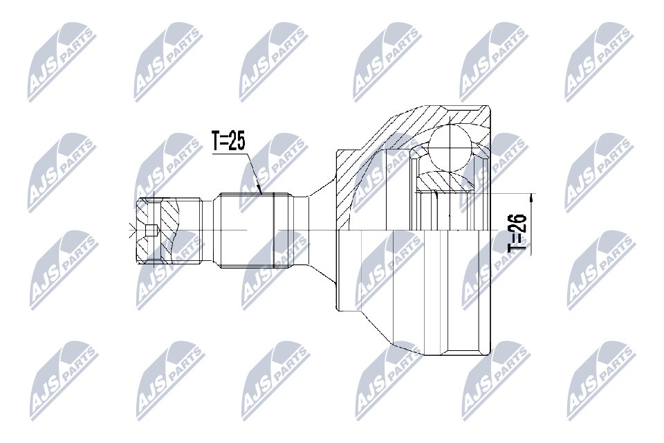 NPZ-CT-022 NTY Joint Kit, drive shaft for CITROËN