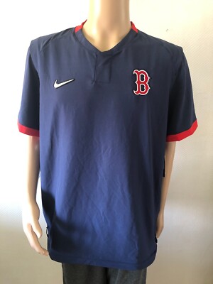 MLB Nike Herren Boston Red Sox Outdoor Shirt Blau Gr. L 567230