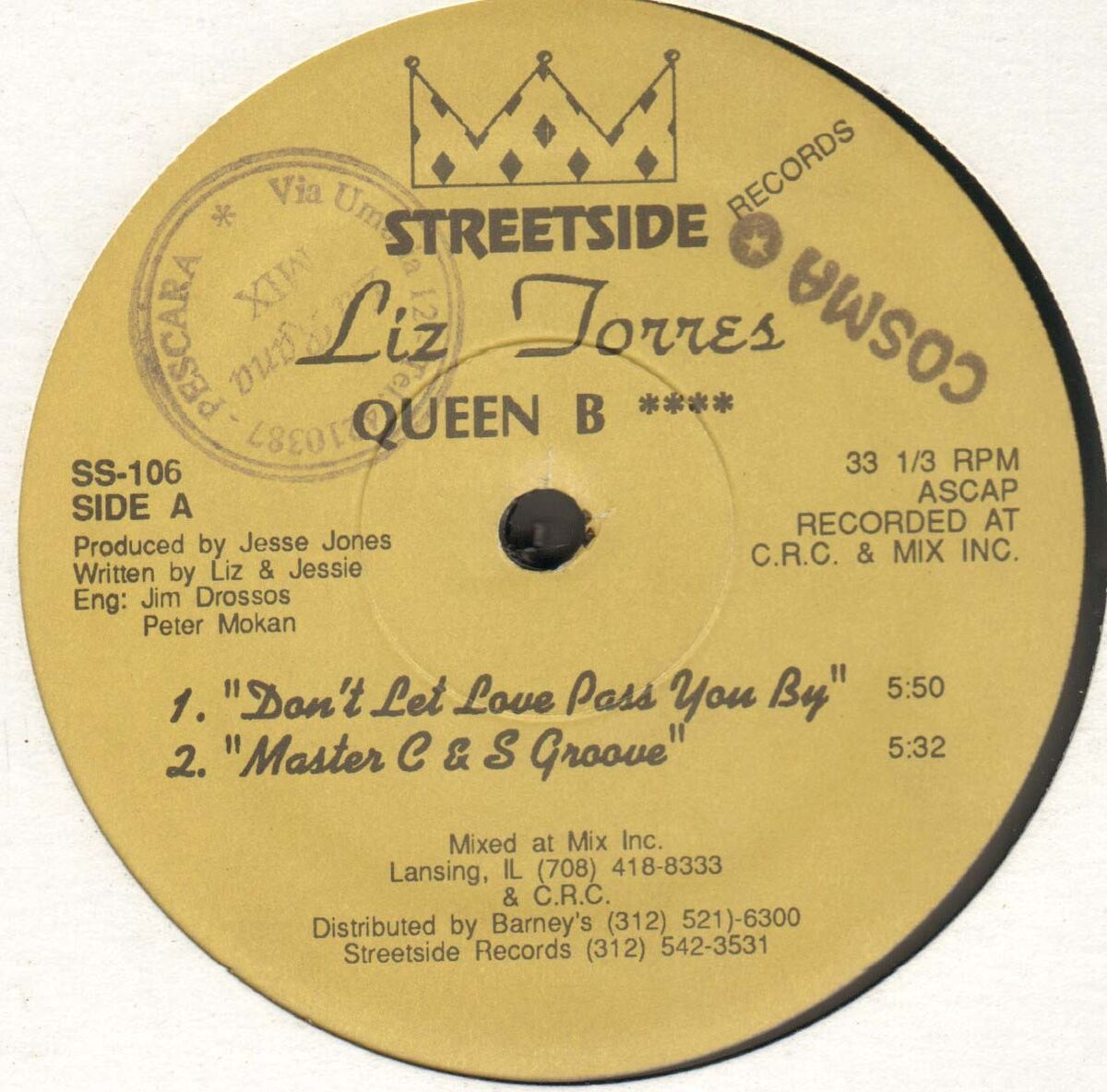 米12” Liz Torres Queen B**** SS106 Streetside Records /00250 12