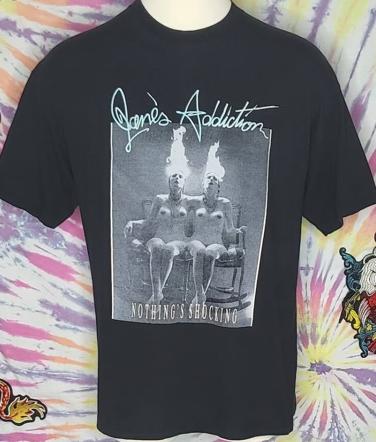 T-shirt Vintage Aquatic Addiction Pour Homme - Taille 2XL - Blanc Avec Print Graphique - Marque Hanes Beefy - Occasion Très Bon état