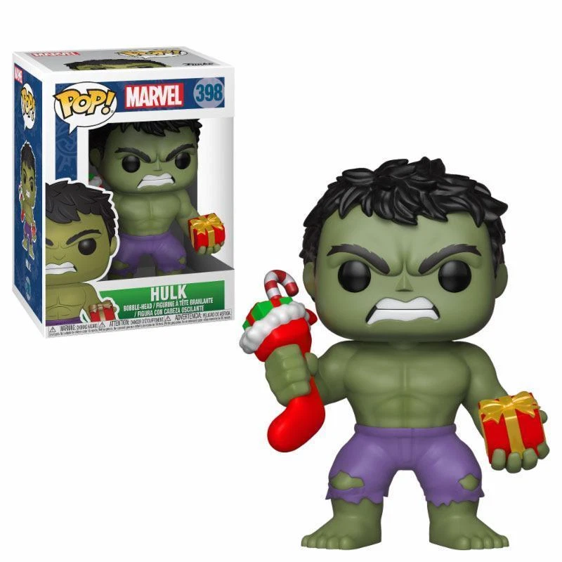 MARVEL HULK WITH CHRISTMAS STOCKING 3.75 POP VINYL FIGURE FUNKO 398